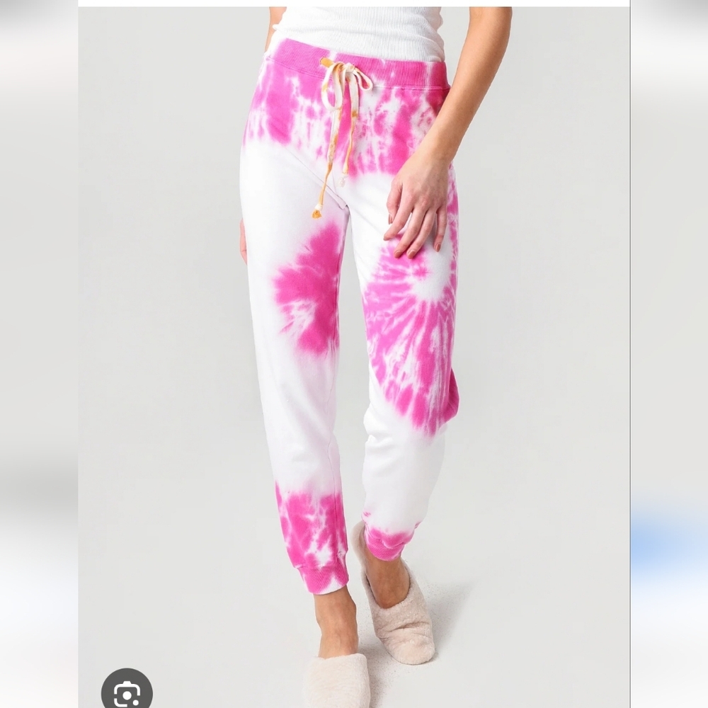 WARM Fun Designer Joggers Aloha Sweatpants Tie Dye Pink Y2k L Nordstrom Revolve